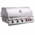 Blaze Premium LTE 40" Built-In 5-Burner Grill w/ IR Burner on white background with hood closed
