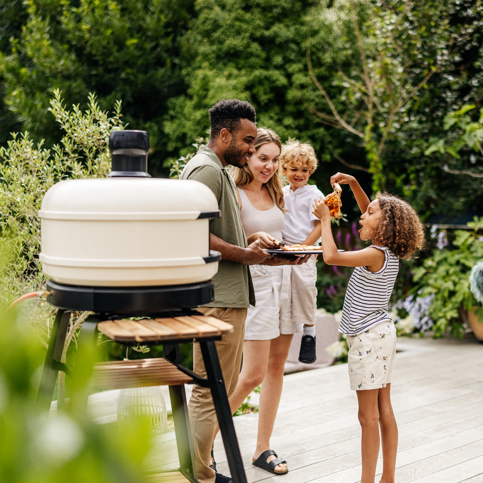 Gozney Dome S1 Pizza Oven side view on a stand