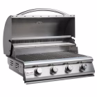 Blaze Prelude LBM 32" Built-In 4-Burner Grill on white background, lid open