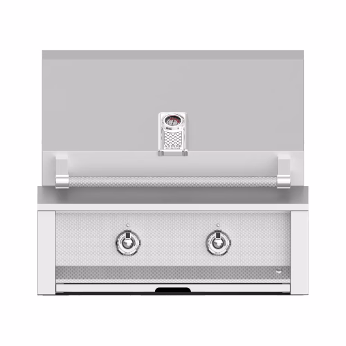 Aspire by Hestan 30″ Built-In Grill with Sear Burner — hood closed