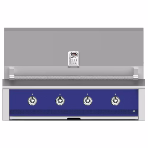 Aspire by Hestan 42″ Built-In Grill with Sear Burner — closed hood Color Prince