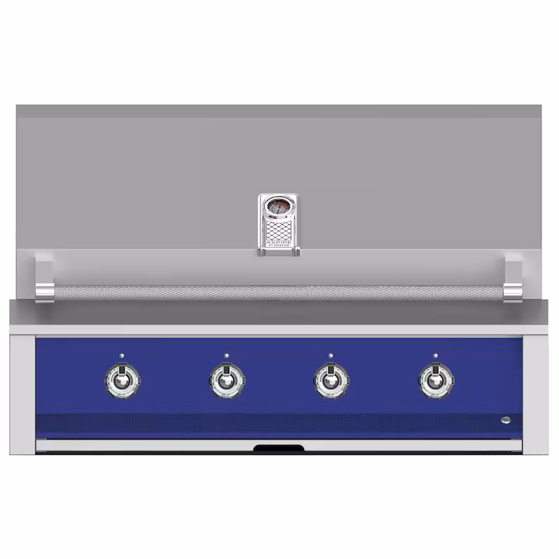 Aspire by Hestan 42″ Built-In Grill with Sear Burner — closed hood Color Prince