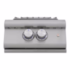 Close-up of LED-lit knobs