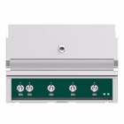 Hestan 42″ Built-In Grill color Grove— closed hood white background