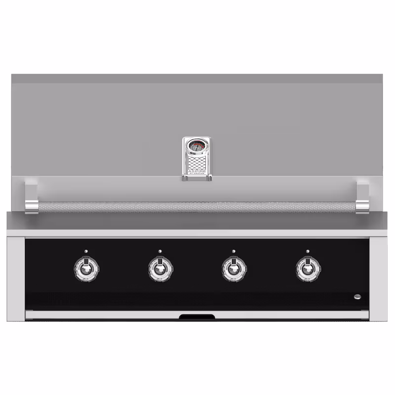 Aspire by Hestan 42″ Built-In Grill with Sear Burner — closed hood Color Stealth Aspire by Hestan 42″ Built-In Grill with Sear Burner — closed hood Color Stealth