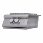 side view Close-up of LED-lit knobs