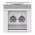 Aspire by Hestan Built-In LP Double Side Burner – Steeletto, front view on white background