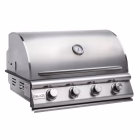 Blaze Prelude LBM 32" Built-In 4-Burner Grill on white background, lid closed