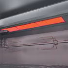 Hestan Built-In Grill with All Infrared Burners & Rotisserie — close-up of infrared burner elements glowing